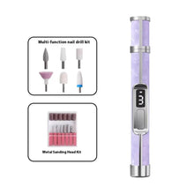 Load image into Gallery viewer, Low Noise Electric Nail Drill Multiple Gears 4 Gears Adjustable Nail Polishing Machine Rechargeable Nails Sander File Set
