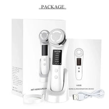 Load image into Gallery viewer, Face Massager Red and Blue Light Skin Essence Introduction Instrument Face Cleaning Export Face Slimming Beauty Instrument
