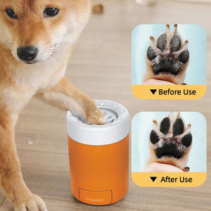 Portable Pet Paw Cleaning Cup Semi-Automatic Cleaning And Grooming Dog And Cat Foot Washing Cup Outdoor Dog Paw Foot Washing Cup