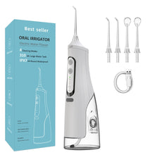 Load image into Gallery viewer, 310ml Oral Irrigator Dental Portable Water Flosser USB Rechargeable 4 Modes IPX7 Water Jet Floss Pick for Cleaning Teeth 4Nozzle
