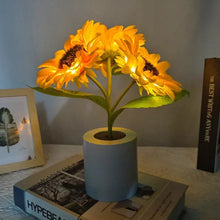 Load image into Gallery viewer, 3 LED Night Light Rechargeable Sunflower Lights Interior Lighting Bedroom Bedside Desktop Decoration Table Lamp Night Lamps
