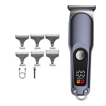Load image into Gallery viewer, Men Grooming Tool Set High Power Trimming Device with LCD Display Vintage Hair Cutter ABS Texture for Hair Grooming
