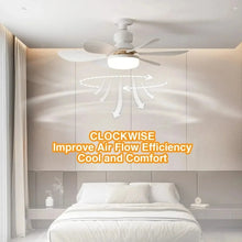 Load image into Gallery viewer, 30W Ceiling Fan Light E27 with Remote LED Dimming Function Suitable for Living Room Study and Home Use 85-265V
