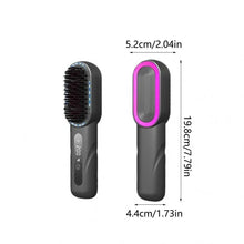 Load image into Gallery viewer, New Wireless Hair Straightener Shrink Design Type-C Straight Hair Comb 4 Temp Settings LCD Display Straightening Comb
