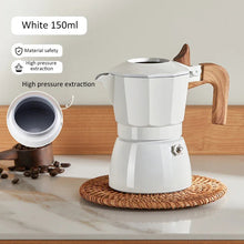 Load image into Gallery viewer, Espresso Maker Dual Valve Moka Pot Vintage Wooden Handle150ML Coffee Maker Ceramic Spray Layer Cafe Pot Kitchen Cafe Accessories
