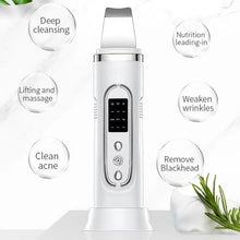 Load image into Gallery viewer, Ultrasonic Skin Scrubber Electric Facial Cleansing Pore Deep Clean Acne Blackhead Remover Peeling Shovel Beauty Machine
