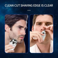 Load image into Gallery viewer, 2 IN 1 Mini Portable Electric Capsule Shaver Nose Hair Trimmer Rechargeable Electric Beard Scraper Knife For Men's Travel Razor
