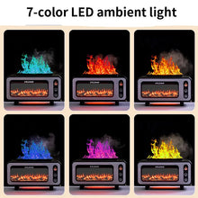 Load image into Gallery viewer, Fireplace Diffuser 7 Colors LED Ultrasonic Aroma Essential Oil 3D Simulated RGB Fire Flame Air Humidifier for Home Office Use
