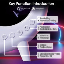 Load image into Gallery viewer, Portable Wireless Bluetooth Speaker with Lyrics Subtitles Night Light Alarm Clock Speaker Suitable Bedside Living Room Decorate
