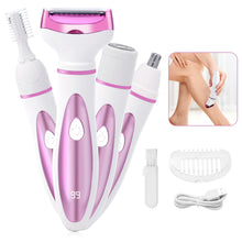 Load image into Gallery viewer, 4 In 1 Electric Lady Shaver Body Hair Removal Epilator Painless Cordless Trimmer Razor Gifts For Women
