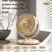 Load image into Gallery viewer, Portable 5-speed Electric Fan 90° USB Adjustable Cooling Fan Silent Adjustable Ultra Silent For Home, Desk and Office
