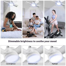 Load image into Gallery viewer, Ceiling Fan Led Light Socket Fan With Smart Remote Control 1000Lm 5000K Bulb Retractive Fan Lamp For Bedroom Living Room
