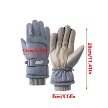 Load image into Gallery viewer, Men Winter Waterproof Cycling Gloves Outdoor Sports Running Motorcycle Ski Touch Screen Fleece Gloves Non-slip Warm Full Fingers
