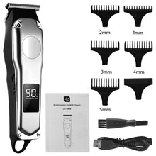 Load image into Gallery viewer, Professional Barber Hair Clipper Rechargeable Electric Cutting Machine Beard Trimmer Shaver Razor for Men Cutter
