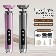 Load image into Gallery viewer, 3 In 1 Electric Foot Grinder/Foot Care Device Rechargeable Pedicure Machine Removes Dry Skin For Smoother Feet Pedicure Tools
