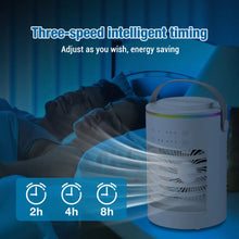 Load image into Gallery viewer, Spray Cooling Fan Household Desktop Small Water Cooling Massager Portable Air Outdoor Office With Ambient Light for Summer
