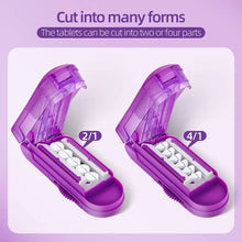 Load image into Gallery viewer, Portable Pill Cutter Box Gear Adjustable Hidden Cutter Mini Drug Box Tablet Cutter Pill Case Storage Crusher Travel Pill Box
