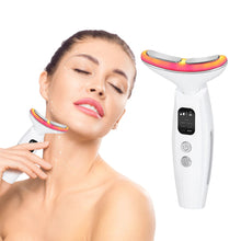 Load image into Gallery viewer, 7 Colours Neck Beauty Instrument, Face Neck Body High-frequency Beauty Massage Constant Temperature Hot Compress
