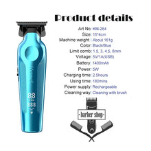 Load image into Gallery viewer, Hair Clipper Professional Electric  USB Rechargeable Barber Trimmer  Cordless Trimmer Hair Cutting Machine
