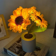Load image into Gallery viewer, 3 LED Night Light Rechargeable Sunflower Lights Interior Lighting Bedroom Bedside Desktop Decoration Table Lamp Night Lamps
