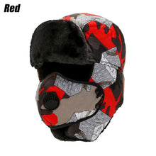 Load image into Gallery viewer, Men Trapper Hat Ski Cap Ushanka Russian Cossack Faux Fur Earflap Warm Winter Camouflage Bomber Hats Women Earflap Bonnet
