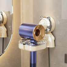Load image into Gallery viewer, Plastic Suction Cup Hair Dryer Holder Wall Mounted Hands-Free Hair Blow Dryer Rack Detachable Punch-Free Hair Dryer Hanger
