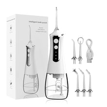 Load image into Gallery viewer, Portable Oral Irrigator Dental Water Flosser Rechargeable Dental Water Jet Pick 3 Modes 300ML Tank Waterproof for Cleaning Teeth

