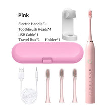 Load image into Gallery viewer, Smart Electric Sonic Toothbrush Rechargeable USB Electronic Teeth Brush IPX7 Waterproof Tooth Whitening Clean 8 Replacement Head
