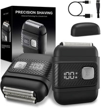 Load image into Gallery viewer, Electric Foil Shavers for Men Mini Electric Razor for Beard/Face with 3 Floating Blades LED Display Cordless Face Shaver

