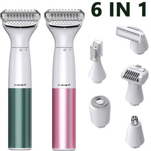 Load image into Gallery viewer, 6in1 ladies Intimate Area Precision Shaver Bikini Line Sensitive Shaving Balls Eggs Pubic Hair Shaver Face Nose Beard Trimmer
