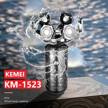 Load image into Gallery viewer, 7-Blade Professional Beard Hair Electric Shaver for Men Rechargeable Head Electric Razor Bald Shaving Machine Metal Shell
