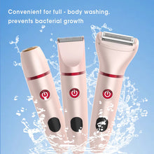 Load image into Gallery viewer, 3 in 1 Electric Bikini Trimmer Shaver for Women Pubic Hair Razors Shaver,Bikini Trimmer Removal Set for Body Face Lip Underarm
