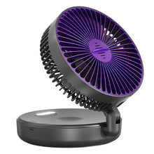 Load image into Gallery viewer, 6 Inch Multifunctional Foldable Glow-in-the-dark Fan Desktop USB Mute Mini Fan 4-in-1 5-speed Adjustment Air Circulation Fan
