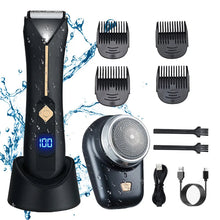Load image into Gallery viewer, Men's Electric Groin Hair Trimmer Pubic Hair Trimmer Body Grooming Clipper for Men Bikini Epilator Rechargeable Shaver Razor
