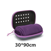 Load image into Gallery viewer, Quick Drying Cooling Towel Soft Breathable Chilly Sweat Absorption Cold Towel with Storage Box Sports Running Yoga Gym Club
