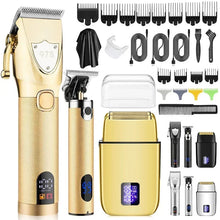 Load image into Gallery viewer, Hair Trimmer for Men Metal Body  Hair Clipper LCD Digital Display Men's Oil Engraving Electric Razor Set

