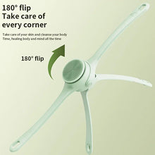 Load image into Gallery viewer, USB Waterproof Double Handle Electric Rotating Silicond Bath Brush Multi Functional Body Shower Cleaner with 4 Brush Heads
