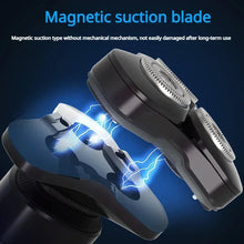 Load image into Gallery viewer, Men's Electric Shaver Magnetic Suction Blade Multifunctional Rechargeable Portable Water Washing Beard Knife
