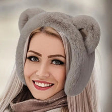 Load image into Gallery viewer, Bear Earmuffs Cartoon Little Bear Warm Earmuffs for Girls Winter Outdoor New Cute Student Warm Ear Protector Ear Cover Headband
