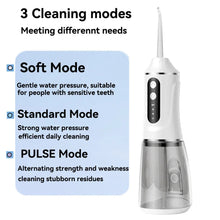 Load image into Gallery viewer, Oral Irrigator 3 Cleaning Modes Portable Rechargeable Waterproof IP65 Dental Water FlosserTeeth Whitening Jet Floss 380ML
