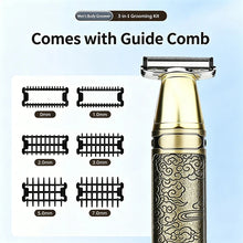 Load image into Gallery viewer, 3-in-1 Men's Shaver Waterproof Set Multi functional Shaver Body Hair Trimmer Metal Machine Nose Hair Trimmer
