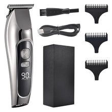Load image into Gallery viewer, Professional Hair Clipper Men's Barber Beard Trimmer Rechargeable Hair Cutting Machine Ceramic Blade Low Noise Adult Kid Haircut
