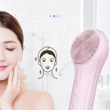 Load image into Gallery viewer, Electric Face Cleaner Sonic Silicond Facial Cleansing Brush Electric Ultrasonic Face Massager Mini Pore Deep Cleaning

