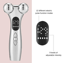 Load image into Gallery viewer, 4D Roller Electric Micro-current Facial Lifting Massager LED Display Beauty Devices Skin Tighten V-Face Double Chin Remover
