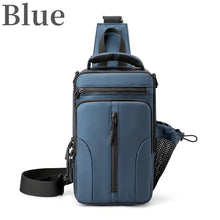 Load image into Gallery viewer, Fashion Men's Chest Bag Shoulder Backpack Waterproof Sling Cross Body Satchel Travel Bags with USB Charging Port Gifts
