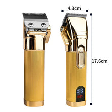 Load image into Gallery viewer, Oil Head Professional Hair Clipper Electric Push Scissor LCD Adjustable Knife Distance Hair Trimmer For Men Haircut Machine
