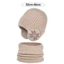Load image into Gallery viewer, Girls Hat Scarf Set Kids Hat Scarf Set Cozy Winter Children's Hat Scarf Set Printed Thickened Windproof for Warmth Elasticity
