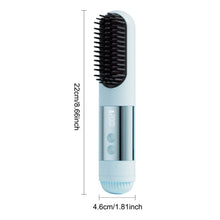 Load image into Gallery viewer, Cordless Hair Straightener Brush for Travel USB Rechargeable Portable Straightening Comb with 3 Temperature Settings
