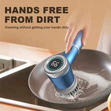Load image into Gallery viewer, Electric Spinning Brush Handheld Electric Spin Scrubber USB Charging With 5 Replaceable Brush Heads For Tiles Glass
