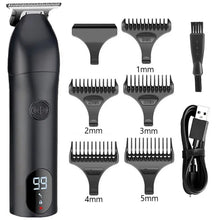 Load image into Gallery viewer, Professional Cordless Blade LCD Hair Trimmer Beard Hair Clipper Barber Shop Rechargeable Hair Cutting Machine USB with Box
